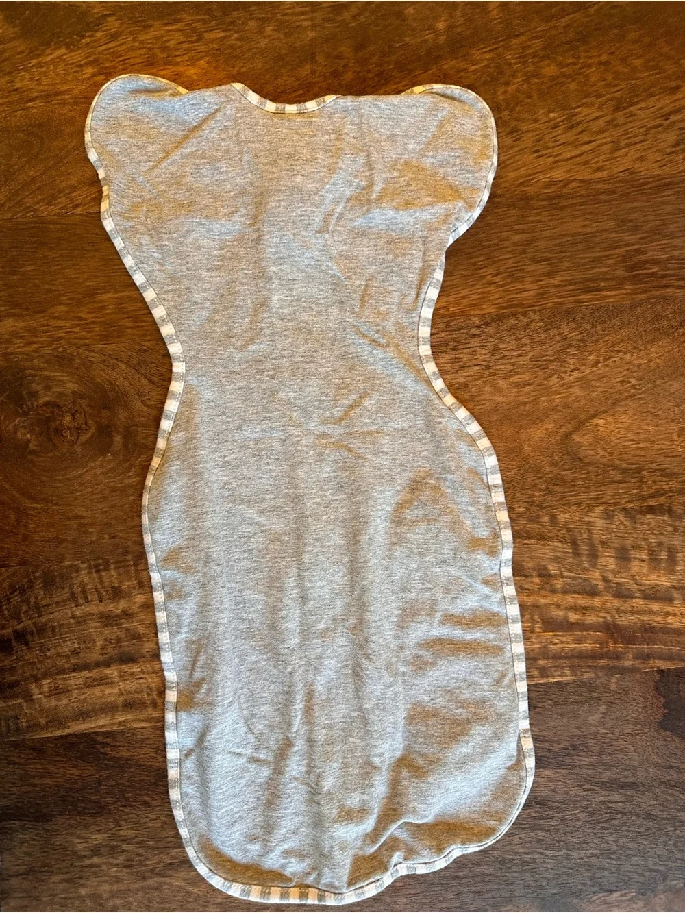 Love to Dream Gray Swaddle Sleep Sack with Stripe Trim